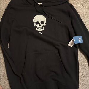 Vans Black Hoodie with Skull Design